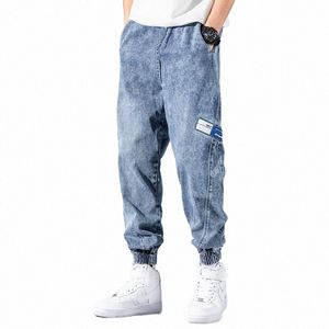 Streetwear Hip Hop Harem Jeans Pantalons Hommes Loose Joggers Denim Pantalon de survêtement décontracté Style coréen Jeans Cargo Pantalons Joggers Pant 61wf #