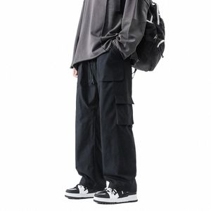 Streetwear Hip Hop Joggers Cargo Pantalon Hommes Multi-Poche Taille Élastique Harem Pantalon Mâle Harajuku Casual Femme Pantalon de Survêtement E5Aa #