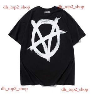 Streetwear Hip Hop Oversize Vetements Short Sleeve Tee Big Tag Patch VTM T -shirts Embroidery Black White Red Vetements T Shirt 220521 7260 5507