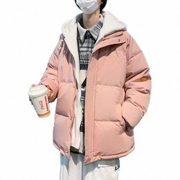 Streetwear à capuche Casual chaud mâle hiver automne veste couleur unie Parka Fi surdimensionné hommes manches Lg manteaux A139 W3qm #