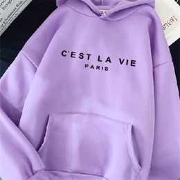 Streetwear Hoodies Letter Imprimé Femmes Sweat-shirt Automne Hiver Manches longues Harajuku Pilluers Femme Sudadera Mujer 220815