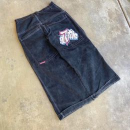 Streetwear jnco jeans y2k harajuku hip hop bordado gráfico retro jeans holgados pantalones de mezclilla hombres