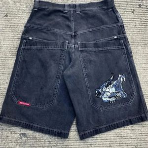Streetwear JNCO Shorts pantalons hommes Harajuku Hip Hop imprimé graphique surdimensionné BaggyDenim gymnase gothique basket-ball 240301
