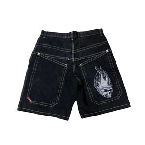 Streetwear jnco shorts broek y2k heup hiphop retro grafische print baggy denim gym harajuku gothic basketbal 240325
