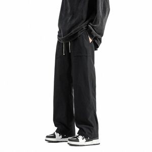 Streetwear Hommes Cargo Pantalon Hip Hop Jogger Harlan Pantalon Mâle Harajuku Solide Couleur Pantalon De Survêtement Occasionnel Femme Noir Grande Taille 5XL 45xV #