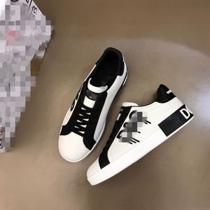 Streetwear Men Designer schoenen zwart en wit coole luxe heren casual sportschoen platte sneakers hoge kwaliteit mkj0001