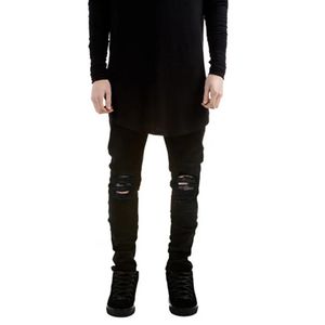 Streetwear Mens Black Skinny Denim pantalon HOMMES MODE FOIRE PANTAL DE SIM FIT DE SIM de haute qualité pour 240513