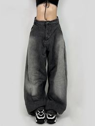 Streetwear Oversized Jeans Women Baggy High Taille Wide Leg Denim Cargo Pants Harajuku Y2K Vintage Mom Koreaanse stijl 240401