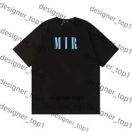 Streetwear Shirt Mens Designer Amirii Shirt Letters Imprime Graphic Tee Casual High Street Men and Women Amirii Shoe Unisexe Loose Short à manches courtes Fashion T-shirts 7584
