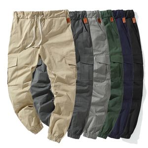 Sweatwear Sweatpants Fashion Cargo Hommes Pantalon de taille élastique Hipe Harem Harem Heam Mens Pantalon 201221