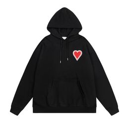 Streetwear Y2K Sweat à capuche Nouveau pull d'occasion en coton de coton pour l'automne d'hiver en forme de coeur en forme de coeur brodé top à capuche de luxe