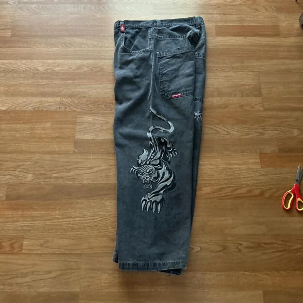 Streetwear y2k dżinsy y2k męskie hip hop jnco tiger grafic retro workowane dżinsy nowe harajuku gotyckie pod wysoką talię szeroką nogę spodnie