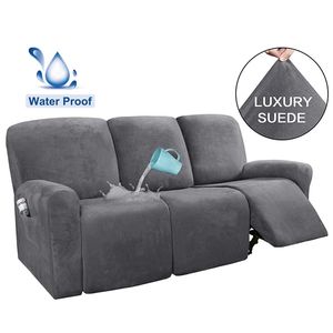 Stretch 1-2-3-zits All-inclusive elastische fauteuil Sofa's Cover Antislip Convertible Relining Relax Fauteuil Sofa Cover 211102
