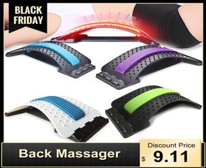 Equipo de estiramiento Back Massager Magia Cortimera Fitness Soporte Lumbar Relajación Mate Spinal Dolor alivio el mensaje de quiropráctico LY1845762