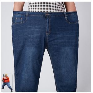 Stretch Jeans Men Denim Mens Jean Homme 46 48 52 Plus Size Extra Large Loose Pants Blue Roupas Calca Masculina Modis Ropa 201116