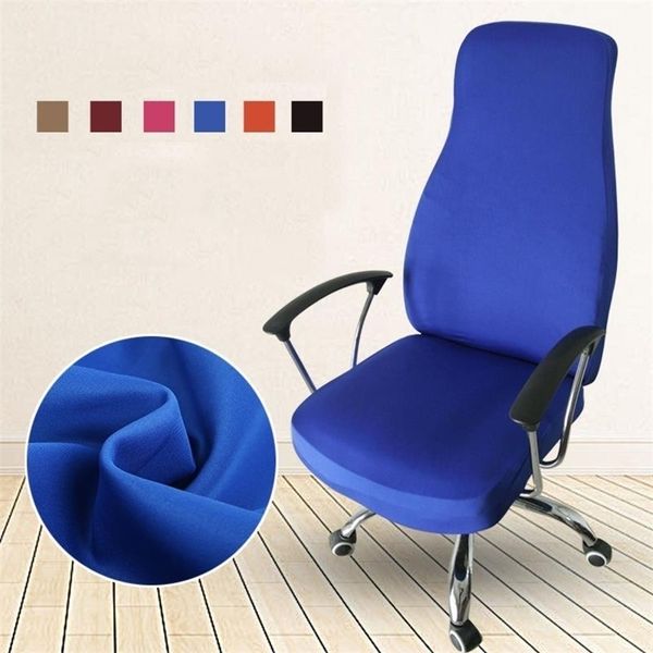 Couvercle de chaise de bureau extensible Couverture de siège en spandex pour chaise d'ordinateur Case de bureau Sild à housse de chaise de bras d'ordinateur élastique 220513