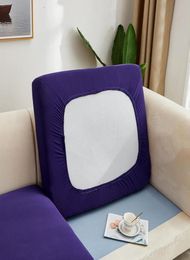 Stretch Plain Sofa Kushi -kussen deksel vaste spandex kussenstoelbedekking voor L -vormige bank Chaise Lounge Seat7150971