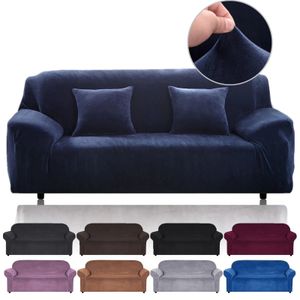 Couvercles de canapé en peluche extensible pour le salon 1234 siège allinsive Velvet Couch Elastic Cover Slipver Towel 240522