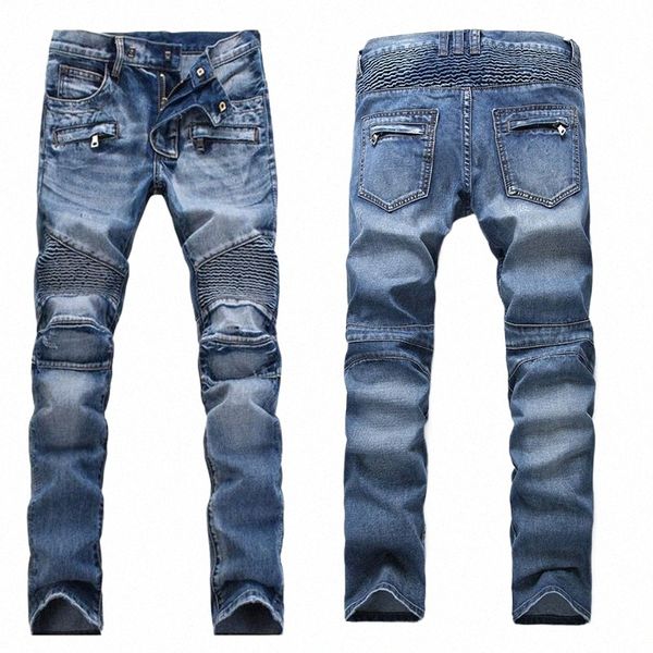 Stretch Regular Fit Marque Pantalon Homme Street Retro Youth L Denim Jeans Solide G Stretch Grande Taille Casual Biker F0FS #