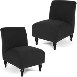 Housse de chaise sans bras en spandex extensible, protection de meubles pour salon, salle à manger, hôtel