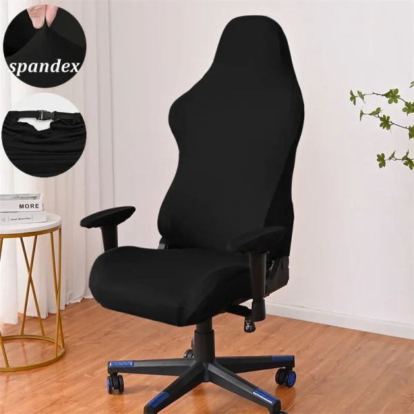 Stretch Spandex Gaming Chair Cover Elastic Office Chaise Hlebcovers Seat Couvriers de siège de fauteuil