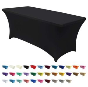 Stretch spandex mesa cubierta de escritorio para mesas plegables estándar para el mantel rectangular instalado protector256n8061326