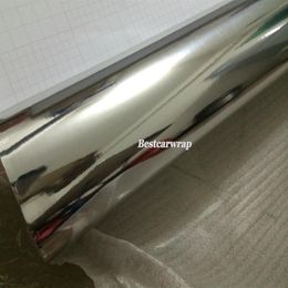 Rekbare Flexibele Zilver Chroom Wrap Vinyl Wrap Chrome Spiegel Film Voor Auto Wrap Luchtbel Size1 52 20M Roll 5ft x 65ft302R