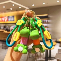 Stretching dinosaur -paar rugzak hangende accessoires sleutelhanger poppen sleutelhanger cartoon poppen cadeau -pop