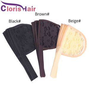 Stretchy Base voor het maken van Ponytail 5 stks Paardenstaarten Hairnet Haarbroodje Afro Puff Wrap Around Pony Tail Weaving Net