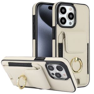 Étuis portefeuille élastiques extensibles avec porte-cartes pour iPhone 15 Pro Max 14 13 12 11 XR X 8, housse de téléphone avec anneau en cuir antichoc