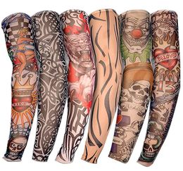 Mangas de tatuajes temporales falsos de nailon elástico, medias para el brazo para arte corporal, accesorios antideslizantes, tatuaje de Halloween suave para hombres y mujeres 5713906