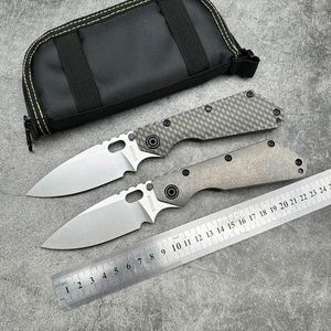 Couteau pliant Strider SMF D2 Blade TC4, manche en alliage de titane avec gaine, équipement tactique militaire de survie en plein air, poche de défense de combat