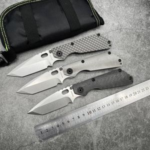 Strider SNG zakmes 9CR18MOV Blade TC4 titanium legering handvat met schede outdoor Camping survival militaire Tactical gear Com252E