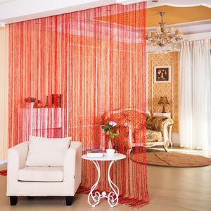 Cortinas de hilo para Patio, flecos de red para puerta, pantalla, ventanas, divisor cortado a tamaño, cortina de hilo, línea de borla brillante, Curtains209Z