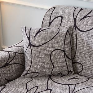 String bedrukte stretch elastische kussen Cojines Decorativos para sofa capa de almofada coussin de salon