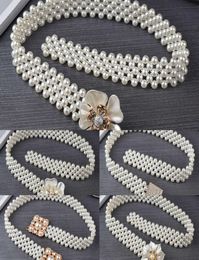 String Perle Perle Perle DRS Elastic Imitation Perce Perce de taille Flower Flower Women039s Belt Decoration4480048