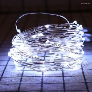 Cordes 1/2/5 / 10m LED Copper Wire String Lights Fairy Lights Decorations d'arbre de No￫l Party de mariage en plein air Garland Cadeaux DIY Garden