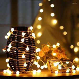 Strings 1.5M / 3M Guirlande de Noël LED Ball String Light AA à piles 10 20 Guirlandes lumineuses pour arbre de Noël Décor de fête de mariage