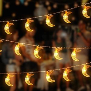 Cordes 1.5 M/3 M Ramadan Moubarak Lune LED Guirlande Lumineuse Blanc Chaud/couleur Festival Décoration De Fête De Mariage Alimenté Par Batterie