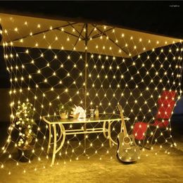 Cordes 1.5X1.5M 2x2M 3x2M filet de LED maille fée jardin chaîne lumières fenêtre rideau lumière noël fête de mariage guirlande