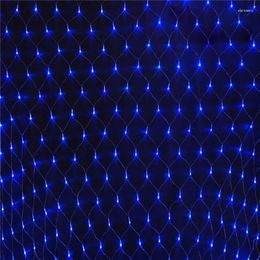 Strings 1.5x1,5m 96leds 8 modes 220v filet LED String Light Festival Décoration de Noël Décoration Cérémonie de mariage imperméable