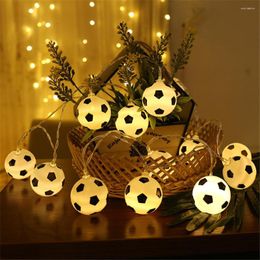 Cordes 10/20/40LEDS Football Guirlande Lumineuse LED Football Batterie USB Alimenté Pour Les Fans Fournitures Coupe Du Monde Bar Maison Fête Salle Mur DIY Décor