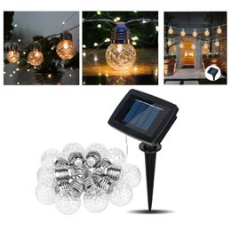 Cuerdas 10/20 LED Bombilla Cadena de luz Batería USB Energía Solar Lámpara exterior Sala de estar Jardín Impermeable Navidad San Valentín DecoraciónL