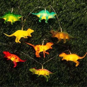 Cordes 10/20 LED dinosaure guirlandes lumineuses pour enfants noël fée chambre d'enfant guirlande enfants cadeau décoration de vacances