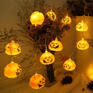 Cordes 10/20 LED Halloween citrouille guirlande lumineuse batterie pour chambre salon jardin décoration vacances atmosphère