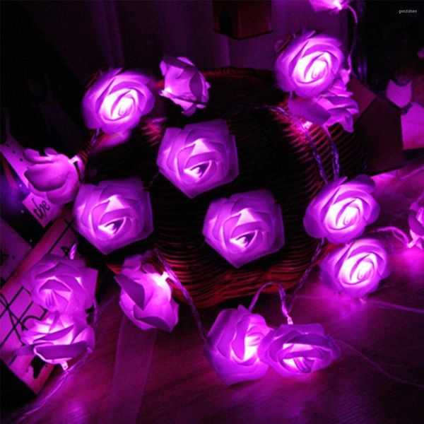 Cordes 10/20 LED lampe Roses en forme de lumière décorative Rose fleur chaîne lumières pour salon chambre fille Style préféré livraison directe