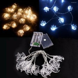 Cuerdas 10 20 LED Star Moon String Light Twinkle Garland alimentado por batería Festival de Navidad Fiesta de vacaciones Decoración de la boda Hada