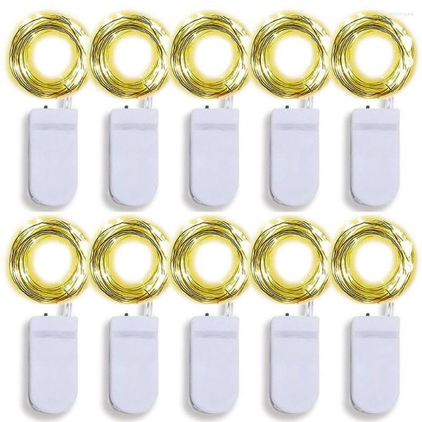 Cordas 10 Pacote LED Luzes de Fada Bateria Operada String Firefly Starry Moon para DIY Festa de Casamento Quarto Pátio Natal