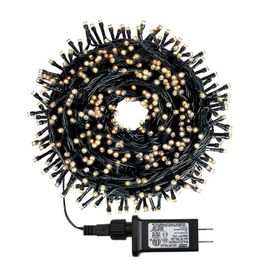 Cordes 100/200/300/400/800 LED décor lumière lampe extérieure chaîne pour vacances fête de noël étanche fée lumières jardin GarlandLED