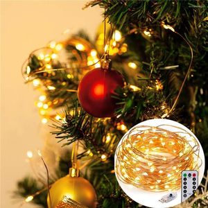 Cords 100 LED LETURE LUMIÈRE EXTÉRIEUR lampe ambiante de lampe ambiante USB Powered pour la fête de mariage de Noël décoration 10m